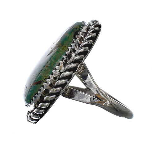 American Indian Genuine Sterling Silver Kingman Turquoise Ring Size 9 NN20203
